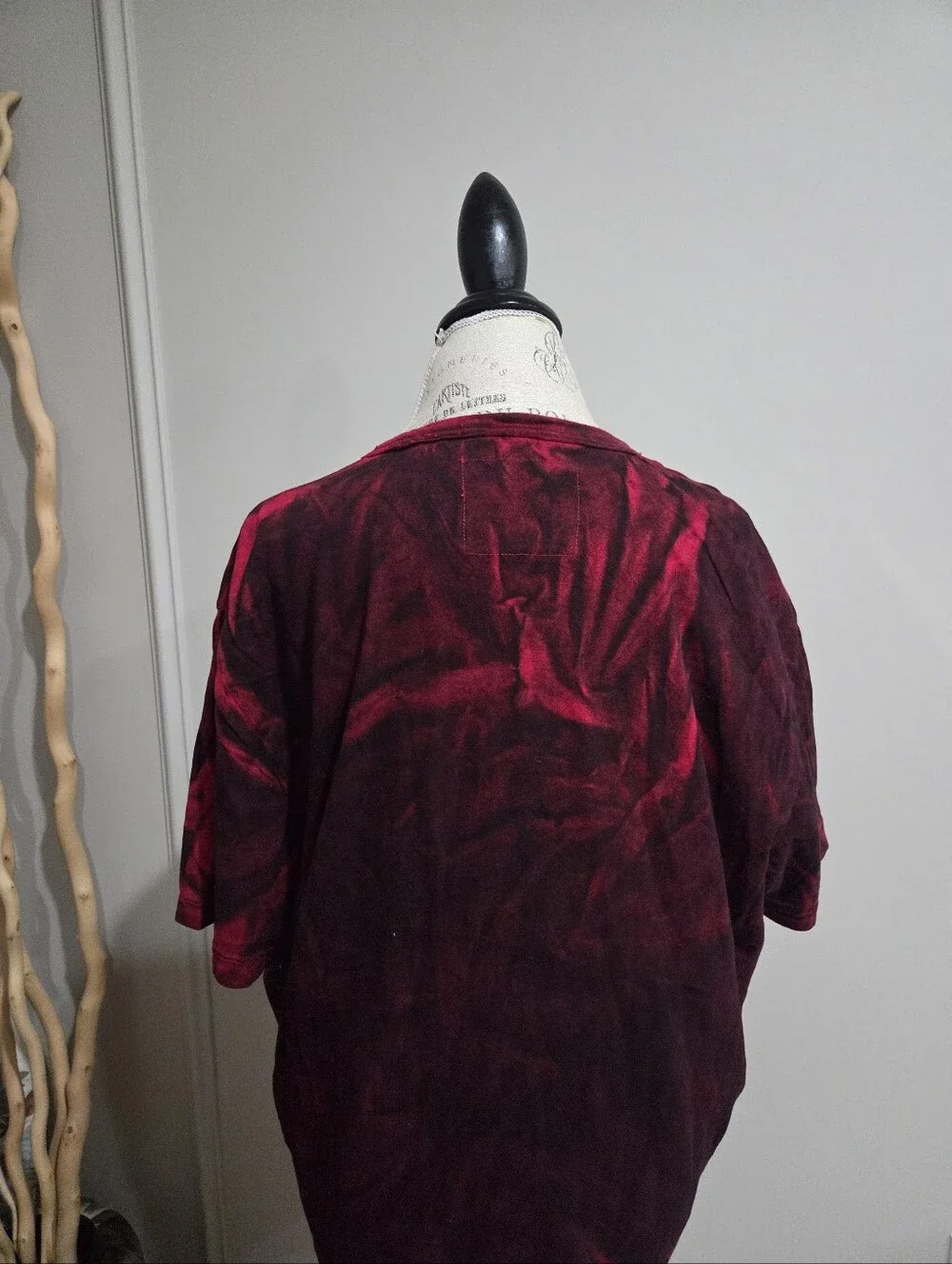 True Religion Maroon Red Tie-Dye Logo Short Sleeve Tee Sz.XXL
